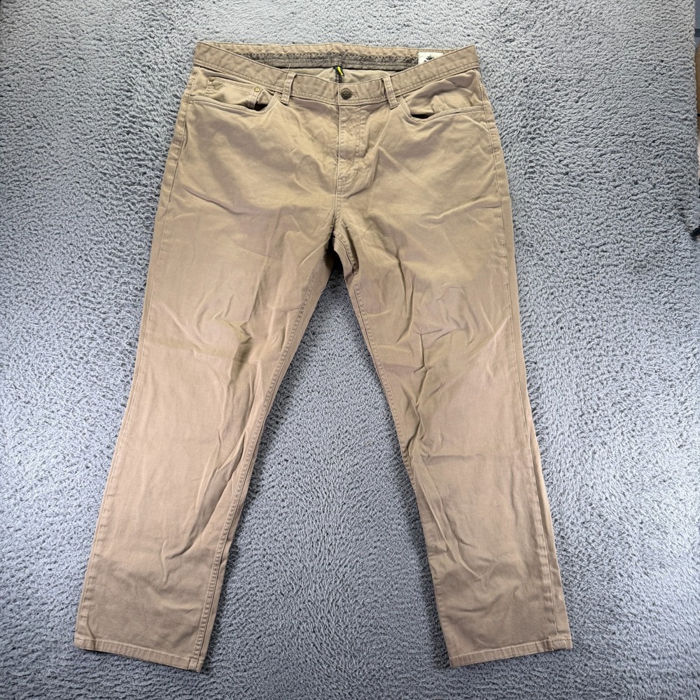 English Laundry Pant Men 40x30 Brown Cotton Chino Straight Preppy Office Stretch